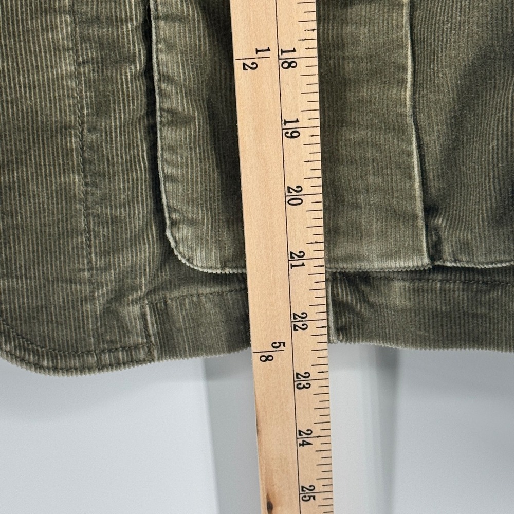 Eddie Bauer Womens Corduroy Utility Jacket Button Up Size Small Boho Military - Picture 5 of 5